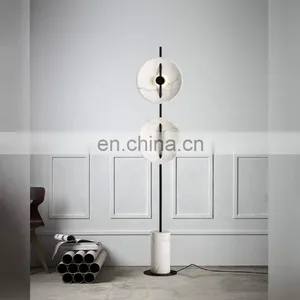 Modern Creative Standing Lighting White Marble Art Floor Lamp For Living Room Hotel thumbnail-3