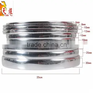 Silver Car Grille Exterior Chrome Styling Decoration Moulding Trim Strip 6mm thumbnail-1