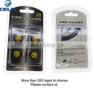 Metal Set Of 4 Pcs Custom Logo Black Anti Theft Locking Tire Valve Cap With Key thumbnail-3