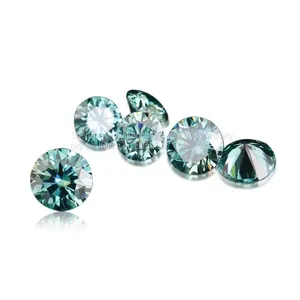 Blue Green Vvs Moissanite Diamond Direct Sell Excellent Cut Stone thumbnail-2