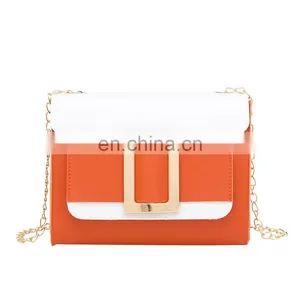 Summer 2020 Fashion Korean, Style Bump Color Small Square Package pu Stylish Shoulder Bag Black and White Ladies Bag/ thumbnail-1