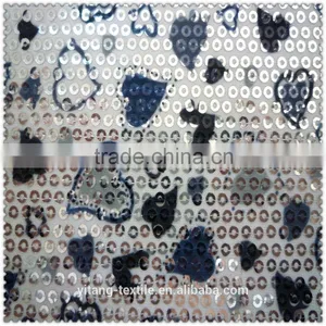 Printed Heart Pattern Sequin Fabric thumbnail-6