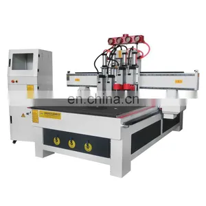 4 Axis Air Cylinder Pneumatic Atc 3D CNC Wood Router for 4 Spindles Tools Changing Carving CNC Router thumbnail-3