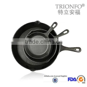 TRIONFO Pre-seasoned Cast Iron Frying Pan With Short Handle thumbnail-1