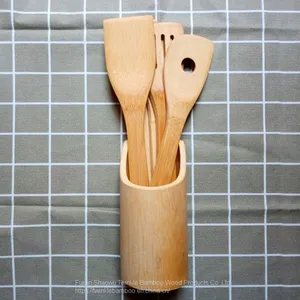 Bamboo Cooking Utensil Holder Original Manufacturer Twinkle Bamboo Storage Bambu Kitchen Tool thumbnail-2