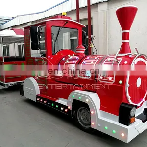 Customized Trackless Train Manufacturer Sightseeing Road Tourist Christmas Trackless Train for Amusement Parks thumbnail-5