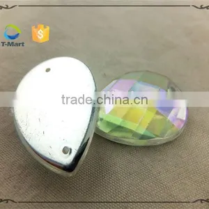Drop Shape Ab Crystal Plastic Stone thumbnail-2