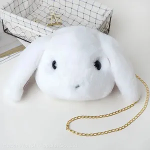 015Winter Plush Bag Soft Rabbit Bag Cute Fashion Women's Shoulder Bag Girl Crossbody Bag Wholesale Faux Fur Bag thumbnail-2