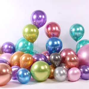 Inflatable Helium Latex Chrome Globos Pearl Metallic Color Ballon Giant 12