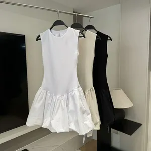 Spring and Summer New Fashionable, Simple and Sweet Style Double-sided Fabric Patchwork Dress thumbnail-4