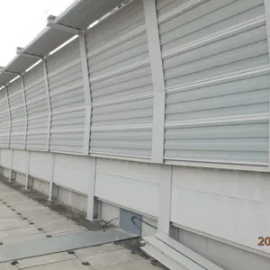 Modern ISO9001 BV Certified Galvanized Steel PVC Acryl Fire Resistant Anti-Corrosion Noise Barrier Wall 1000x2000mm Soundproof thumbnail-6