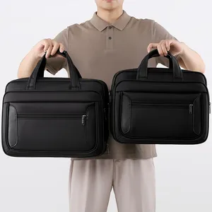 Men's Business Briefcase, Large Capacity 15.6-inch Laptop, Portable Crossbody, Business Travel, Commuting Shoulder Bag, Men's thumbnail-1