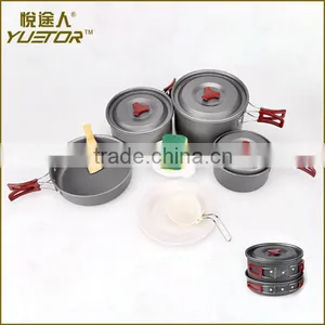 Portable Non-toxic and Odorless Outdoor Cookware Set for 3-5 Person for Camping Hiking thumbnail-1