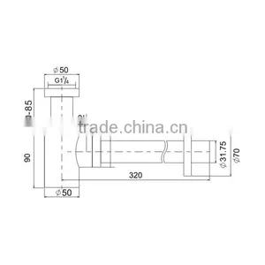 New Sanitary Ware Basin Waste Accessories Chrome Plated Bottle Trap Sink Brass Siphon(J190) thumbnail-2