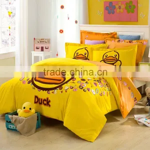 Bright Yellow Color Kids Bedding Set thumbnail-1