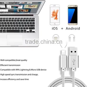 High Quality Unique 2-in1 Charging and Micro Data USB Cable thumbnail-6