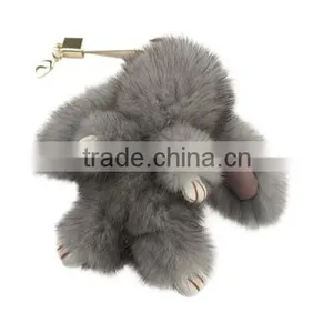 Rabbit Fur Baby Animal Nursery Doll Toys Home Decoration Pendant Hanging Ornements Christmas Gifts For Children thumbnail-5