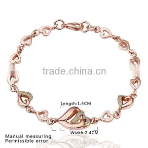 Custom Design Bridal Love Heart Shaped Fashion Bracelet thumbnail-5