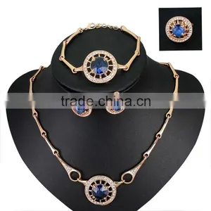 Indian Fashion Jewelry Bollywood Bridal Crystal Necklace Earrings Bracelet Jewelry Sets thumbnail-2