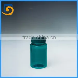 150cc PET Pill Bottles, Green Plastic Bottles for Tablets thumbnail-2
