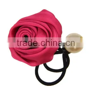 Acetate Satin Rosette Elastic/Hair Ties thumbnail-2
