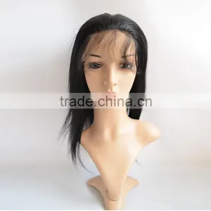 High Quality Brazilian Human Hair Front Lace Wig, Black Women Remy Straight Front Lace Wig thumbnail-2
