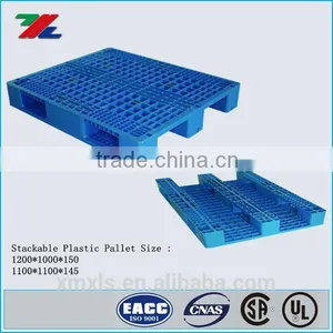 HDPE Recyclable Nest Surface 4 Way Forklift 3-Skids Steel PP Plastic Pallet / Quality Choice thumbnail-1