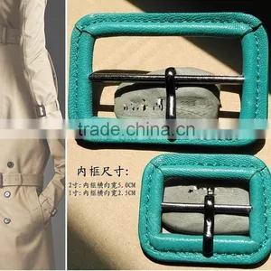 Real Leather Covered Coats Waistband Belt Buckles thumbnail-2