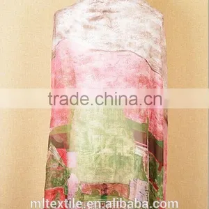 Digital Print Silk Fabric for Dress Chiffon Wholesale Indian Chiffon Silk Fabrics thumbnail-1