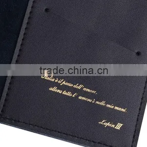 Black Fashionable a5 Refillable Genuine Leather Notebook With Pen Attached thumbnail-4