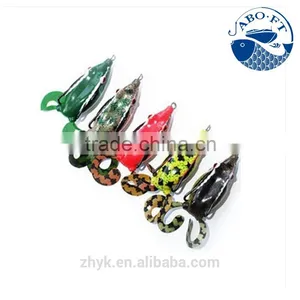 2016 Narrow Double-hook Artificial Lifelike Soft Frog Fishing Lure thumbnail-1
