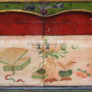 Chinese Antique Furniture/Mongolia Reproduction Cabinet/hand-painting Cabinet thumbnail-4
