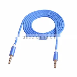 NY Braided 3.5mm Audio Cable 3.5mm Stereo Audio Cable Glod Plated thumbnail-3