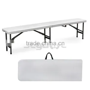 6-Portable-Plastic-Indoor-Outdoor-Picnic-Party-Camping-Dining-Folding-Bench thumbnail-3