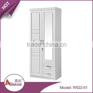 Apartment/dormitory Saving Space Simple Design Cheap Wooden 2 Door Almirah Cabinet thumbnail-5