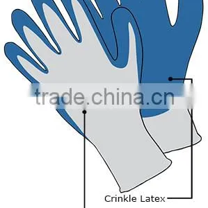 CE Certification 13G Black Latex Rubber Coated Cotton Liner Cut Resistant Safety Hand Gloves for Construction Work thumbnail-5