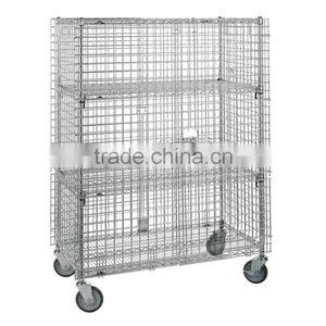 Chrome Mobile Standard Duty Wire Security Cabinet With Casters thumbnail-1