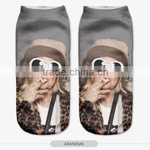 Fashion Pug Cookie Wear High Quality 3d Digital Full Print Colorful Ankle Socks Sports Unisex Custom Hot Sale Stretch Spandex thumbnail-1