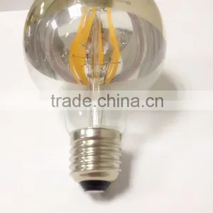 6W 8W G80/G95/G125 LED FILAMENT GLOBE LIGTHS HALF CHROME/MIRROR DIMMABLE 120V E26 thumbnail-2