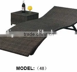 Modern Luxury Outdoor Leisure Rattan/wicker Beach Sun Lounger in the Shape of S thumbnail-3