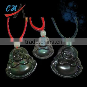 Semi Precious Stone Jade Buddha Statue Pendant Jewelry thumbnail-1