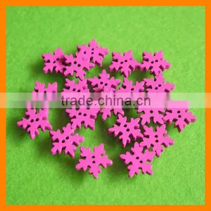 Snowflake 2 Holes Wooden Button thumbnail-1