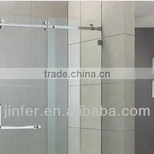 Stainless Steel Sliding Shower Glass Door Flat Type thumbnail-1