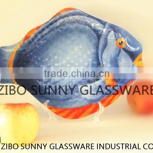 Deep Blue Fish Were Glass Plate thumbnail-2