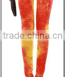 Purple Nebula Aurora Space Print Yoga Galaxy Sport Leggings thumbnail-4