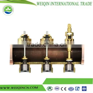 Copper Pipe Manifold for Underfloor Heating Manifold Gauge by Manual Thermostatic Valve thumbnail-3