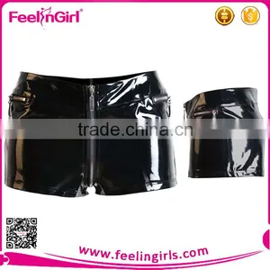 High Quality Sexy Leather Mini Dress Wholesale thumbnail-3