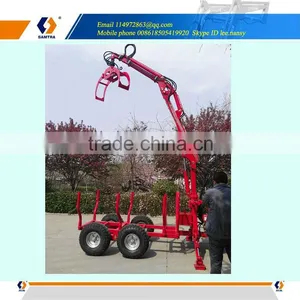 Logs Trailer With Crane With Telescopic Crane thumbnail-6