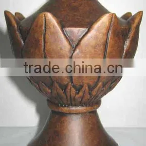 Bronze Flame Curtain Rod Finials Decorative Curtain Rods And Finials thumbnail-2