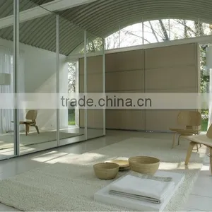 Silver Coated or Aluminium Paint Bedroom Wardrobe Sliding Mirror Doors thumbnail-1